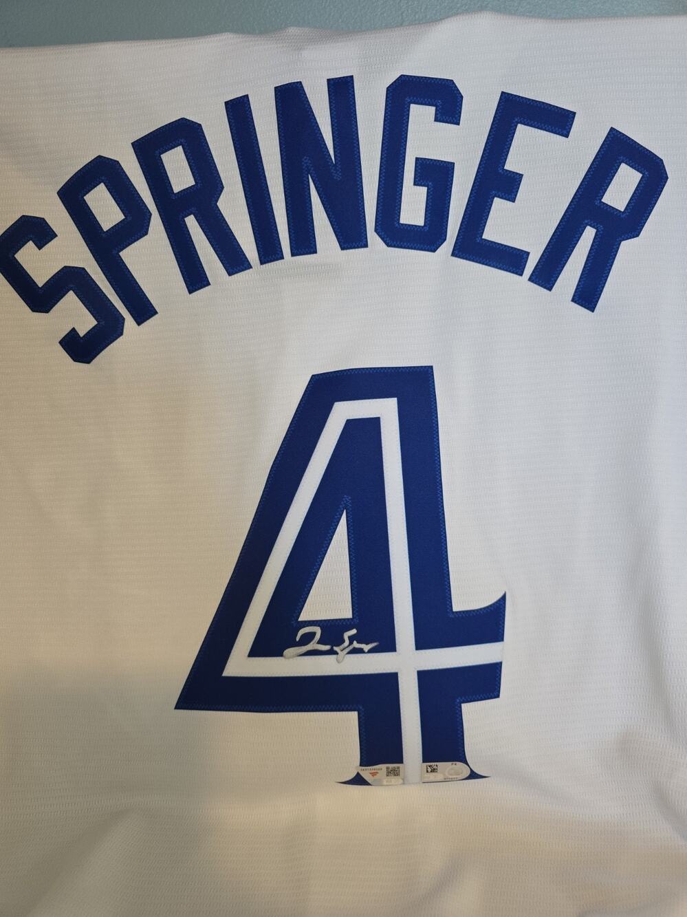 George Springer Signed Jersey Fanatics Under Wraps 2026 MLB Authentic Autograph